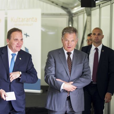 Stefan Löfven ja Sauli Niinistö Kultarannassa 19. kesäkuuta.