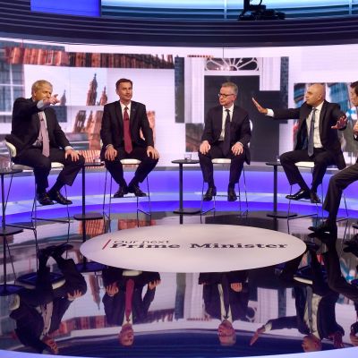 Brittikonservatiivien pääministeriehdokkaat väittelivät BBC:n tentissä.