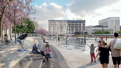 Det vinnande bidraget i tävlingen om Salutorgets utseende, Skärgårdens hjärta.