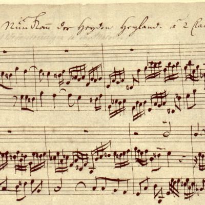 Handskriven notskrift av Johann Sebastian Bach