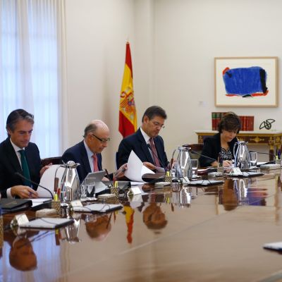 Spanska regeringen i möte i Madrid.
