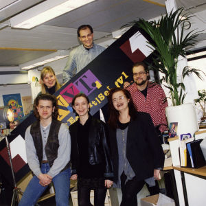 N.Y.T. NYT Nuorten uutiset -ohjelman työryhmää vuonna 1995.