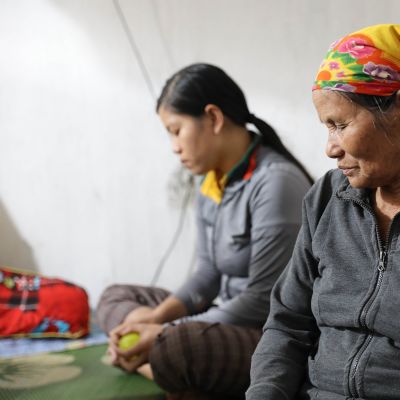 Cao Huy Thanhin äiti (oik.) Vietnamissa maaraskuun 8. päivänä 2019.