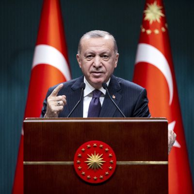 Turkin presidentti Recep Tayyip Erdogan.
