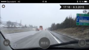 Kameran kuvaan tallentuvat myös kuvausaika ja päivämäärä mahdollista myöhempää todistelua varten carcampapp