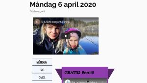 En skärmdump från 4B:s webbsida.