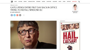 Kuvakaappaus The New Yorkerin jutusta jossa Bill Gates
