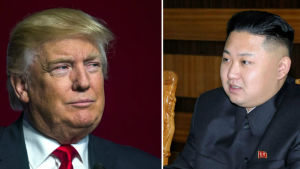 USA:s president Donald Trump och Nordkoreas president Kim Jong-Un. Donald Trump och Kim Jong-un