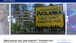 Kuvakaappaus puolalaisen tv-kanavan uutisesta.