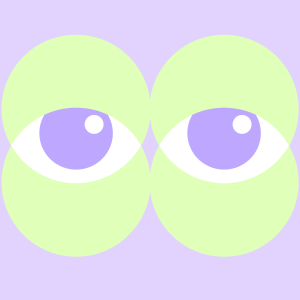 Grafiikkaa: Violetin vihreät silmät.
