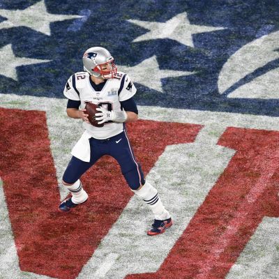 Tom Brady tositoimissa.