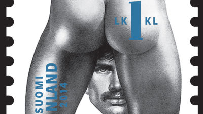 Frimärke med Tom of Finland-motiv