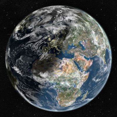 Landsat sateliitin kuva maapallosta.