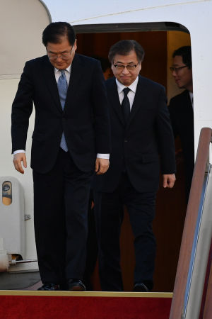 Den sydkoreanska delegationen återvände hem till Sydkorea med goda nyheter med sig i bagaget. Den sydkoreanska delegationen återvände hem till Sydkorea med goda nyheter med sig i bagaget