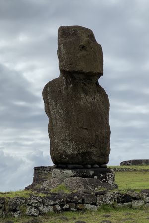 Erosion och stigande havsnivåer hotar Påsköns statyer. Statyer på Påskön