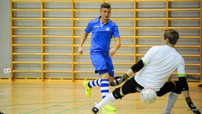Alexander Österlund, HFC och Petteri Lehtinen, målvakt i TiPS.