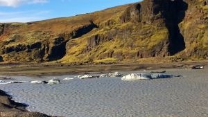 Det där stora isblocket fanns inte där för en vecka sedan Glaciären Sólheimajökull i Island