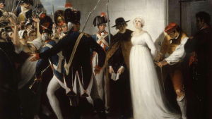 Marie Antoinette på väg till sin avrättning. Marie Antoinette being taken to her Execution