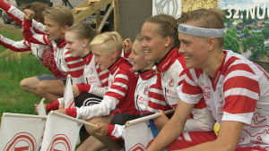 Tampereen Pyrintös segrande lag i Ungdomens Jukola i Borgå 2017. I laget löpte bland andra junior-EM-deltagarna Leo Matinheikki samt tvillingarna Lotta och Mikko Eerola. Tampereen Pyrintös stafettlag poserar efter segern i Ungdomens Jukola 2017.