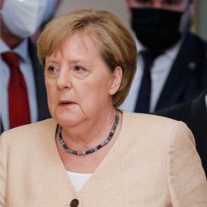 Angela Merkel och Volodymyr Zelenskyj