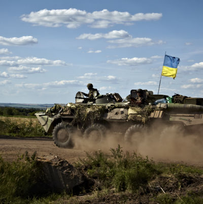 Ukrainska arméns pansarvagn.
