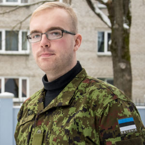 Edward Timoska och Vladislav Eglet vid Kaitseliit i Narva.