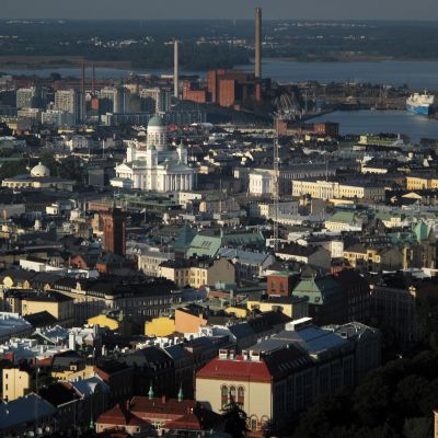 Ilmakuva Helsingin kantakaupungista.