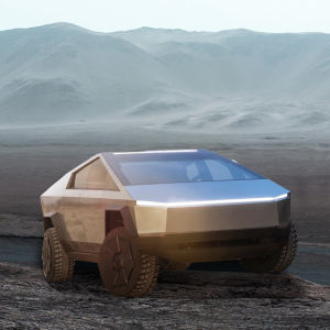 Tältä Tesla Cybertruck voisi näyttää Marsissa (kuvakäsittely).