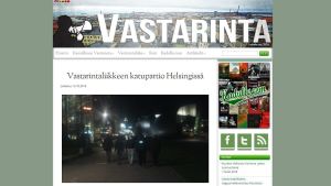 Kuvakaappaus Suomen Vastarintaliikkeen netisivulta.