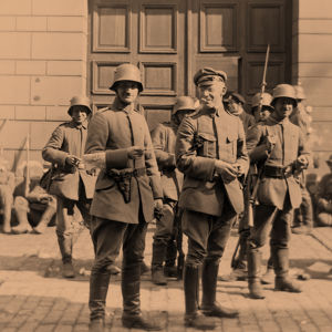 Saksalaisia sotilaita Helsingissä 14.4.1918.
