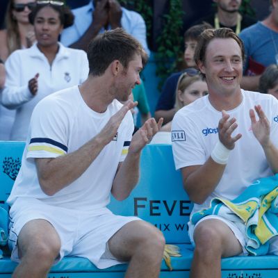 John Peers ja Henri Kontinen rentoina voiton jälkeen.