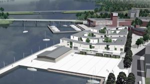 Det finns en plan från 2008 med bostäder som många i vår enkät understöder. Norra hamnen i Ekenäs så som den enligt planen från 2008 kan se ut i framtiden.