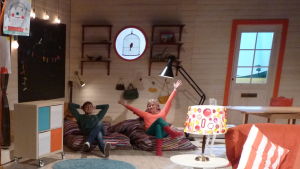 Ny myshörna. BUU-klubbsledarna Staffan Gräsbeck och Eva Fyrqvist uppskattar de möjligheter som den nya scenografin ger. Nya BUU-klubbens studio