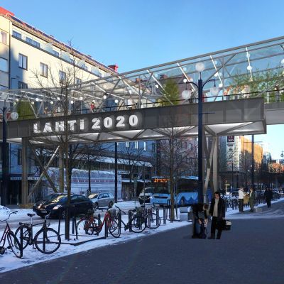 Havainnekuva Aleksanterinkadun kävelysillasta.