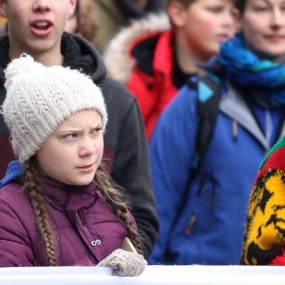 Greta Thunberg osallistui ilmastomarssille Hampurissa maaliskuun alussa.