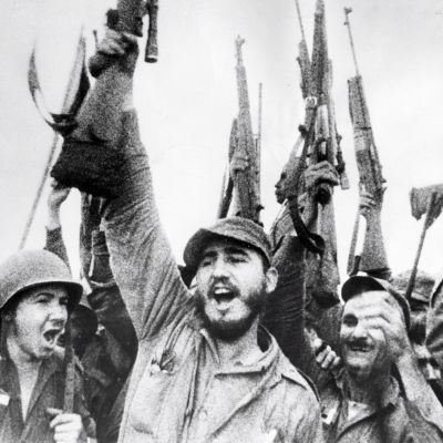 Fidel Castro juhlii.