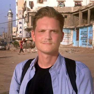 Viktor Heikel i Gaza.