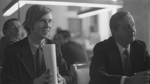 Erkki Tuomioja (till vänster) och Kalevi Sorsa Erkki TUomioja, Kalevi Sorsa 1975