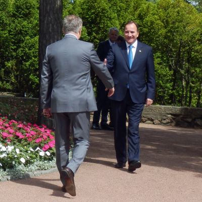 Sauli Niinistö ja Stefan Löfven Kultarannassa 19. kesäkuuta.
