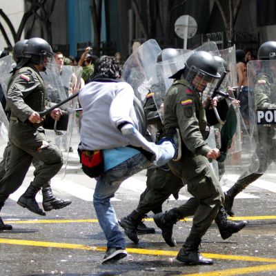 Demonstration i Bogota, Colombia
