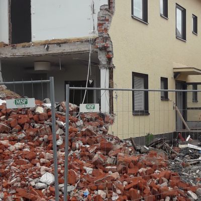 Tervolan entinen vanhainkotirakennus, purkutyöt, purkaminen
