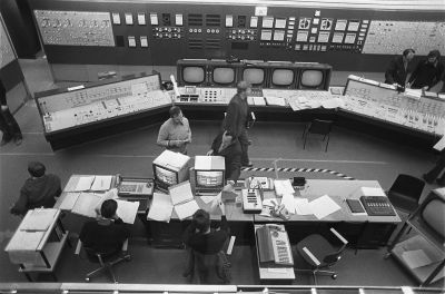Kontrollrum vid Lovisa kärnkraftverk, 1976