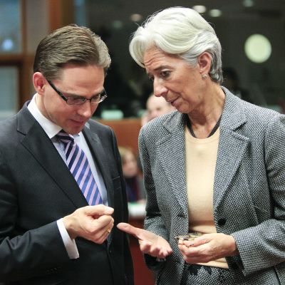 Jyrki Katainen ja Christine Lagarde.