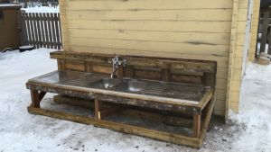 Lekkök byggt på talko. Lekkök byggt på talko vid Malmögårdens daghem i Vasa.
