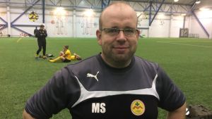 Magnus Slotte har lotsat Myran i elva år. IK Myrans tränare Magnus Slotte.
