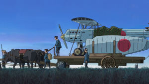 Kuva Hayao Miyazakin animaatioelokuvasta Tuuli nousee.