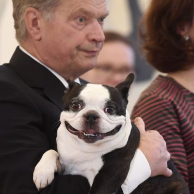 Presidentparet med hunden Lennu
