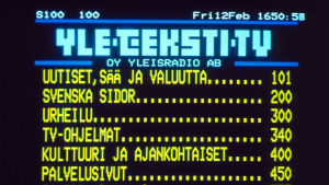 Teksti Tv Pysyy Ajan Hermolla Valittamatta Ajan Hampaasta Elava Arkisto Yle Fi