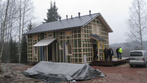 Finlands första klimatvänliga K3-hus Klimatvänliga K3-huset i Fiskars i takhöjd