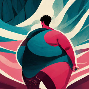 Tekoälyn näkemys taistelusta sairaalloista ylipainoa vastaan.